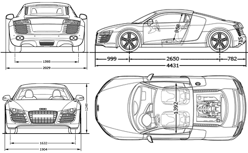 Ауди а8 габаритные размеры